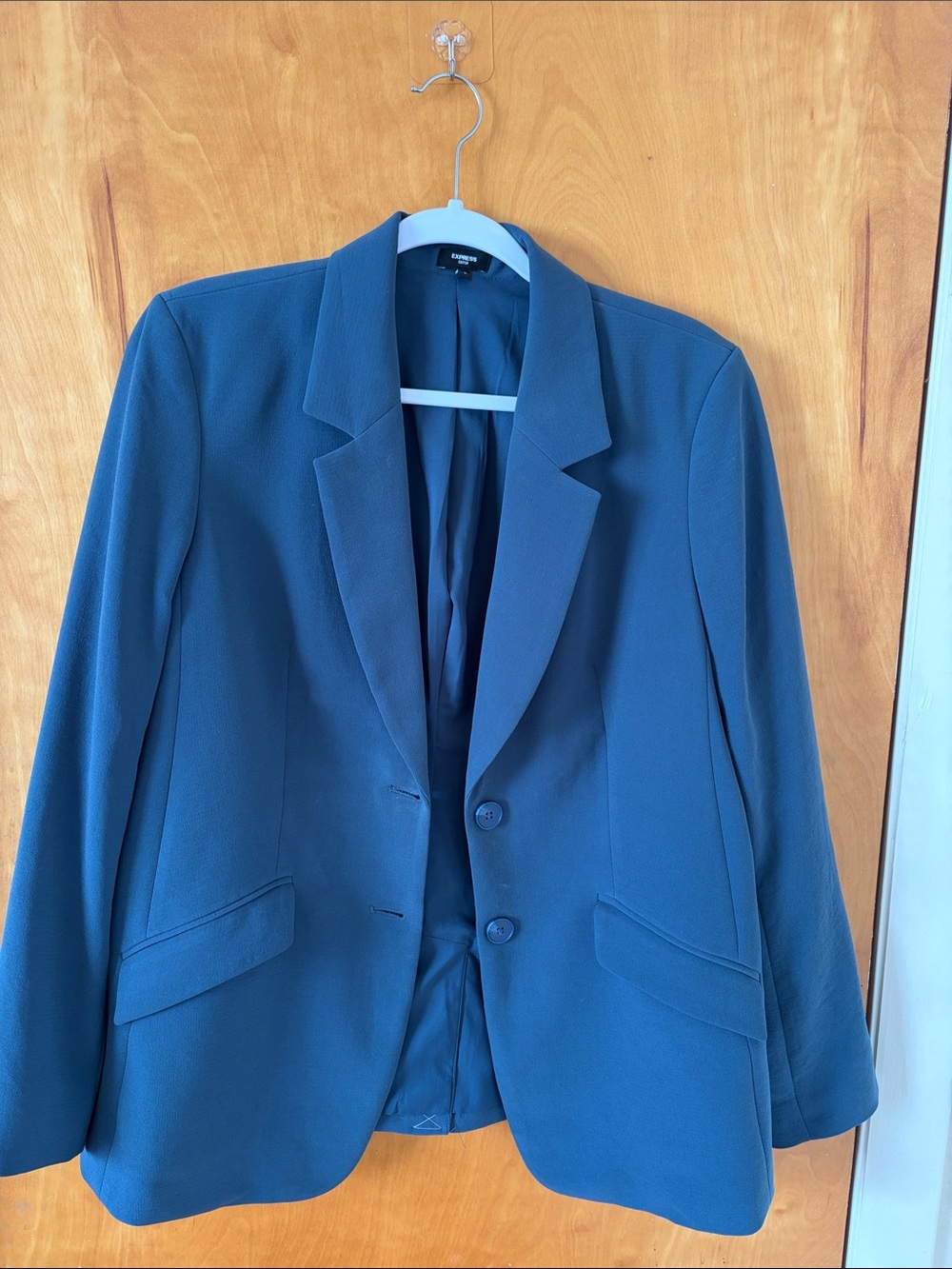 Express Women’s Blue/Teal Two-Button Blazer